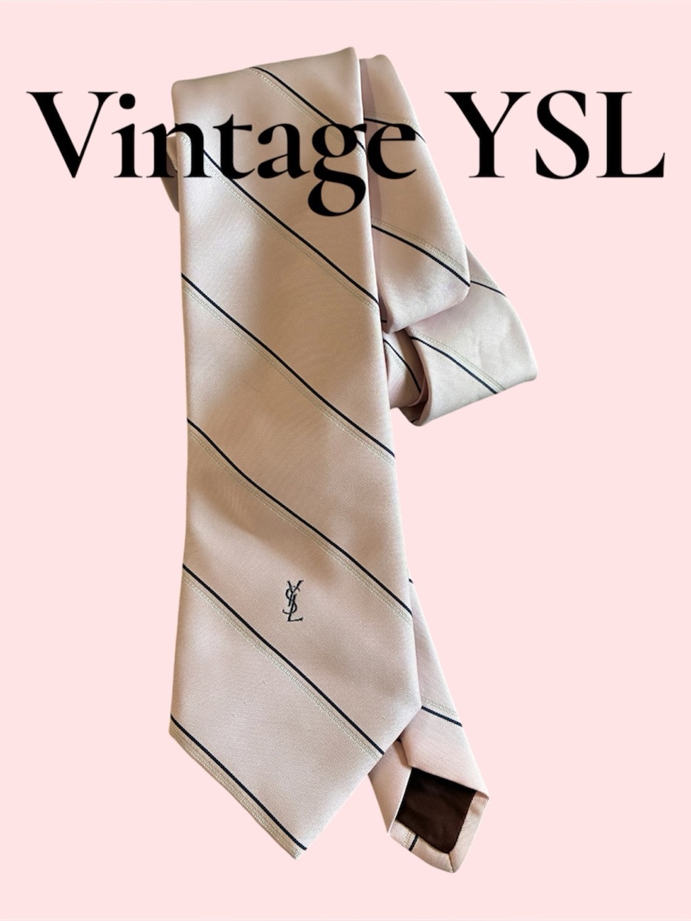 😎 YSL Vintage pale pink men’s tie